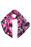 C.C Tie Dye Bias Cut Scarf With Rubber Patch