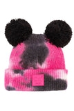 C.C Tie Dye Baby Beanie C.C Rubber Patch Double Yarn Pom
