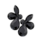 Teardrop Marquise Stone Cluster Evening Earrings