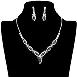 Marquise Stone Accented Rhinestone Necklace