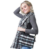 Plaid Check Crossbody Clutch Bag
