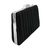 Pleated Evening Clutch Crossbody Bag