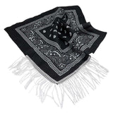 Women's Rhinestone Like Fringe Cowgirl Bandana Scarf