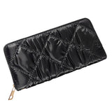 Shiny Faux Leather Padded Wallet with Wristlet