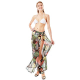 Tropical Leaf Beach Wrap Skirt