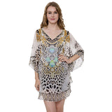Mixed Print Cover Up Poncho
