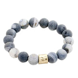 Semi precious stone beaded stretch bracelet