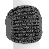 Wide Rhinestone Stretch Ring