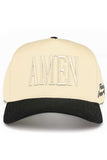 C.C AMEN Embroidered Letter Two Tone Trucker Hat