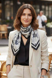 Abstract Floral Print Bandana Scarf