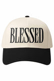 BLESSED Embroidered Letter on Two Tone Baseball Cap