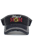 BLESSED MOM VINTAGE VISOR CAP