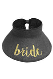 Bride Roll Up Paper Visor Hat