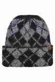 C.C Argyle Pattern Cuff Beanie Winter Hat