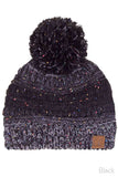 C.C Confetti Knit Beanie with Pom