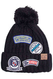 C.C Fashion Pom Beanie With Patch