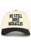 C.C HE STILL DOES MIRACLES Letter Two Tone Trucker Hat
