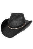 C.C Multi Colored Trim Band Knitted Cowboy Hat