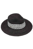 C.C Paper Straw Panama with Whip Stitches on Woven Trim