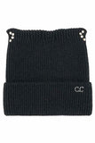 C.C Rhinestone Cat Ear Cuff Beanie Winter Hat