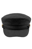 C.C Rope with Button Deco Solid Fisherman's Cap
