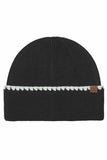 C.C Solid with Stitch Lined Cuff Beanie Winter Hat