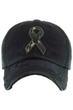 CAMO RIBBON WASHED VINTAGE BASEBALL CAP