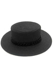 Chain Accent Boater Hat