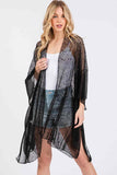 Embellished Sequin Solid Mesh Summer Cover Up