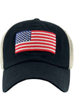 American Flag Washed Vintage Distressed Baseball Cap
