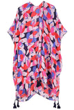 Floral Print Tassel Kimono