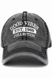 GOOD VIBES WASHED VINTAGE BASEBALL CAP