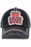 RODEO MAMA WASHED VINTAGE BASEBALL CAP