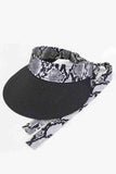 SNAKE PATTERN BOW STRAW VISOR
