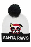 Santa Paws Christmas Holiday Pom Beanie