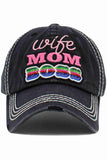 WIFE MOM BOSS Vintage Ball Cap