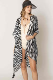 Zebra Animal Pattern Print Kimono