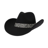 C.C Aztec Beads Trim Vegan Cowboy Hat