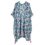 Flower Patterned Cover Up Kimono Poncho