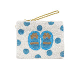 Baby Shoes Seed Beaded Mini Pouch Bag