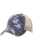 C.C Camouflage Vintage Style Pony Cap