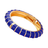Enamel Bamboo Hinged Bangle Bracelet