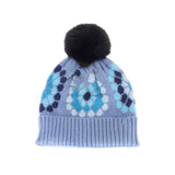 Flower Pattern Pom C.C Beanie