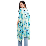 Flower Print Kimono Poncho