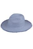 Frayed Solid Straw Hat