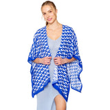 Geometric Pattern Print Ruana Poncho