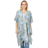 Paisley Patterned Cover Up Kimono Poncho