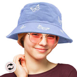 Reversible Butterfly Pattern Bucket Hat