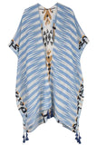 Aztec Pattern Print Tassel Kimono