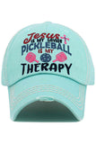JESUS IS MY SAVIOR PICKLEBALL Vintage Baseball Cap